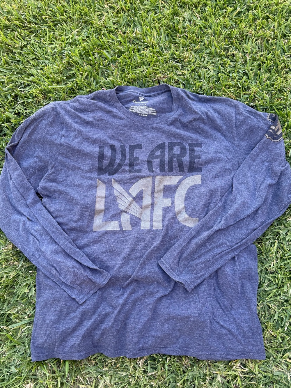 Los Angeles Football Club Shirt Mens Large Gray MLS Soccer Fanatics Long Sleeve